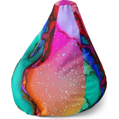 Sablio Sedací vak Pear Barvičky Sablio 70 x 95 x 15 cm