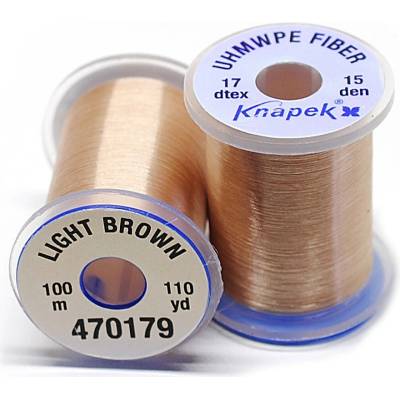 Vázací nit • UHMWPE FIBER LINE • 100m - Tloušťka 15D, Barva Světle hnědá – Hledejceny.cz