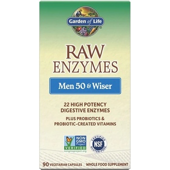 Image 1 of Garden of Life RAW Enzymes Men 50 & Wise, 90 Veg Capsules