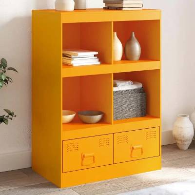 vidaXL 11461.841802 Highboard hořčicově žlutý 67 x 39 x 95 cm ocel