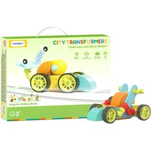 Magfun Magnetic Building Blocks Toy - 3D City Vehicles, Versatil