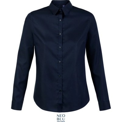 Neoblu Blaise Women Mikro keprová dámská košile s dl. rukávem modrá night