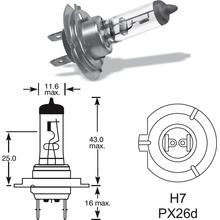 Lucas H7 PX26D 12V 55W