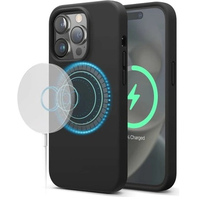 elago Калъф за Apple iPhone 14 Pro, Elago Soft Silicone MagSafe Case, силиконов, черен (ES14MSSC61PRO-BK)