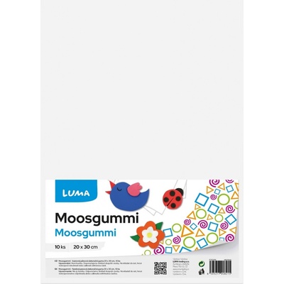 Moosgummi Luma A4, bílá, 10ks