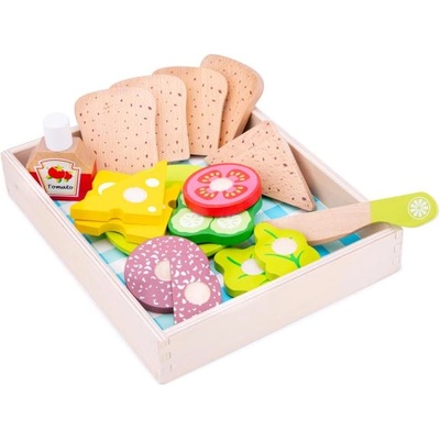 New Classic Toys Кутия за обяд и пикник - дървени храни (CLAS_10591)