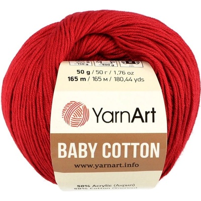 YarnArt Baby Cotton 427 tmavá červená