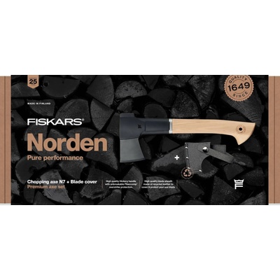 Fiskars Къмпинг сет Fiskars - Брадва Norden N7 + предпазител за острието (FS 1051147)