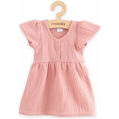 Kojenecké mušelínové šatičky pink