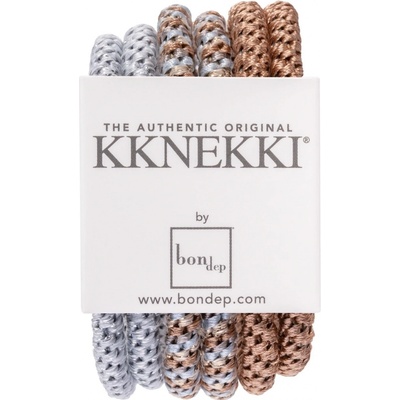 KKNEKKI Gumička do vlasů Kknekki Slim no. 8 – set 6 ks, měděná barva, textil – Zboží Dáma