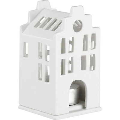 räder Porcelánový svícen domeček Townhouse 10,5 cm, bílá barva, porcelán