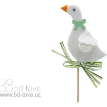 BD-TOVA Husa se zelenou mašlí - zápich 1 ks