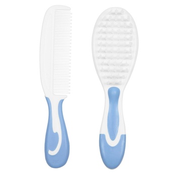 Wee Baby Комплект четка с гребен Wee Baby - За новородени, син (803)