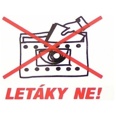 VT LETÁKY NE ! 70x50 samolep