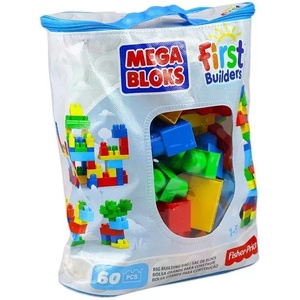 Mattel Mega Bloks - 60 бр. строителни блокчета в чанта - класически цветове (DCH55)