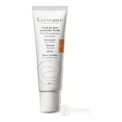 Avéne Tekutý krycí make-up Couvrance SPF20 Fluid Foundation Corrector 20 Natural 30 ml