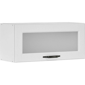 Matis Кухненски шкаф горен с една повдигаща витрина contempo vh 80/36 s бял