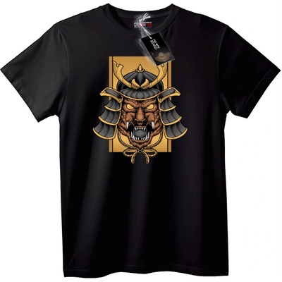 NOONEBRAND Тениска Самурайски тигров шлем - S, Black