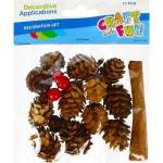 Craft with fun Natural cones with accessories 17pcs
