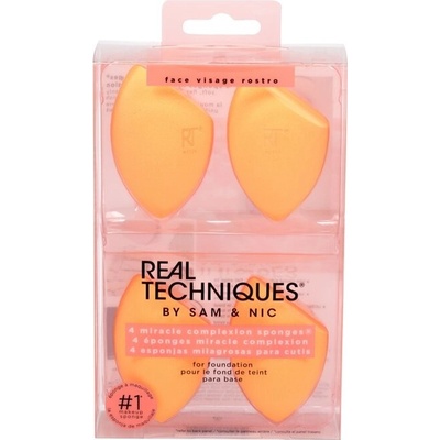 Real Techniques Miracle Complexion Sponge set 4 houbiček na make-up 4 ks