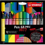 STABILO Комплект флумастери, Stabilo, Pen 68 Max Arty, 12 цвята (ST768/12-21)