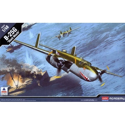 Academy Plastikový model letadla 12290 B-25G Shark Mouth 1:48