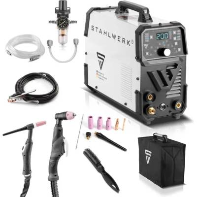 STAHLWERK Комбиниран заваръчен апарат - електрожен STAHLWERK DC TIG 200 Puls Pro CUT/ 200A (1117)