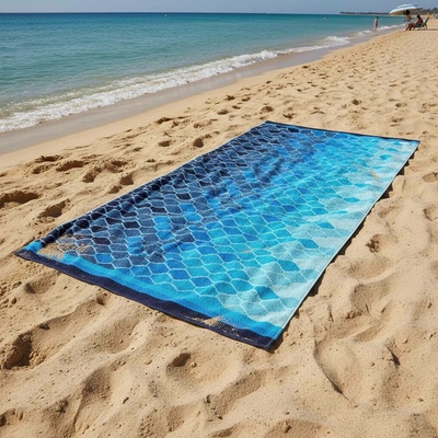 Sleep-well plážová osuška OCEÁN přeliv modré froté 90 x 170 cm