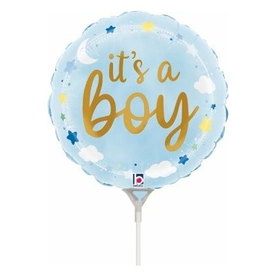GRABO fóliový balónek Hvězd a mraky It's A Boy 18 46cm kruh nafukovací