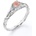 Silenti Jewelry Сребърен пръстен "Морганит" - 7 - 54.5мм (17.2мм диам. )