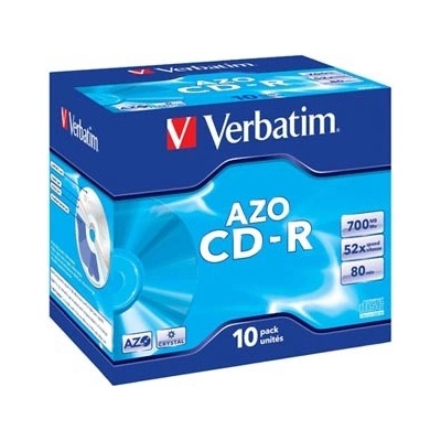 Verbatim CD-R 700MB 52x, Super AZO, jewel, 10ks (43327)