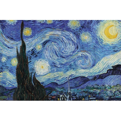 Plakát, Obraz - Hvězdná noc, Vincent van Gogh, 91.5 × 61 cm