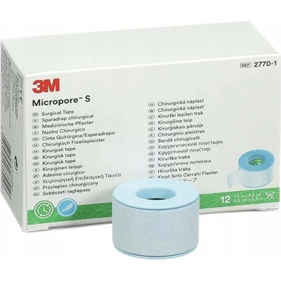 3M Micropore S 2,5 cm x 5 m 12 ks hypoalergenní