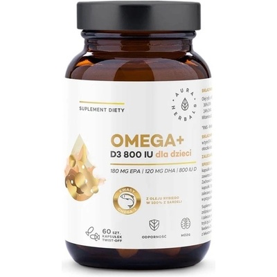 Aura Herbals Омега-3 + Витамин D3, 60 капсули, Aura Herbals (612904 AH)