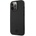Mercedes-Benz Genuine Leather Meshed Hard Case - дизайнерски кожен кейс (естествена кожа) за iPhone 13 Pro Max (черен)