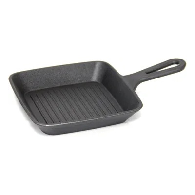 Horecano Алуминиев тиган квадрат за сервиране 15, 7 x 15, 7 x h2, 6cm ЧЕРЕН МАТ (SG-69811) (0184197)