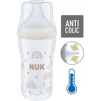 Nuk Perfect Match fľaša s kontrolou teploty white 260 ml