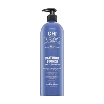 CHI Color Illuminate Platinum Blonde Purple Shampoo изсветляващ шампоан за платинено руса и сива коса 739 ml