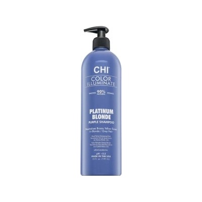 CHI Color Illuminate Platinum Blonde Purple Shampoo изсветляващ шампоан за платинено руса и сива коса 739 ml