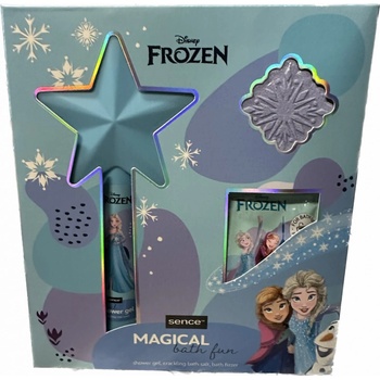 Disney Frozen Magic Wizard sprchový gel 300 ml + šumivá guľa do koupele 60 g + sůl 55 g darčeková sada