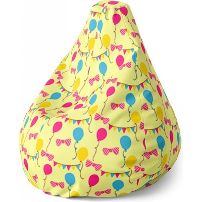 Sablio sedací vak Pear nafukovací balonky 140 x 100 x 25 cm