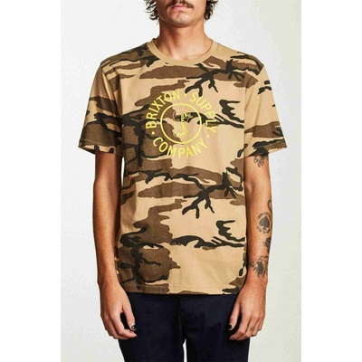 Brixton tričko Battalion S/S Prt Camo