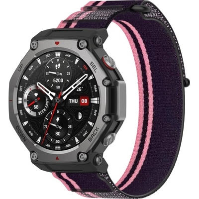 PROTEMIO 96112 NYLON COLOR Vyměnitelný řemínek pro Amazfit T-Rex 3PINK PURPLE