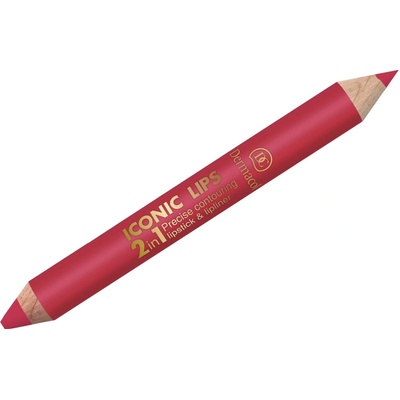 Dermacol Iconic Lips 2v1 rtěnka a konturovací tužka 4 10 g