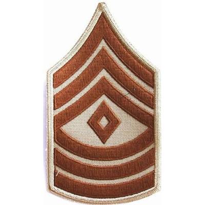 Nášivka: Hodnost US ARMY rukávová First Sergeant béžová | hnědá