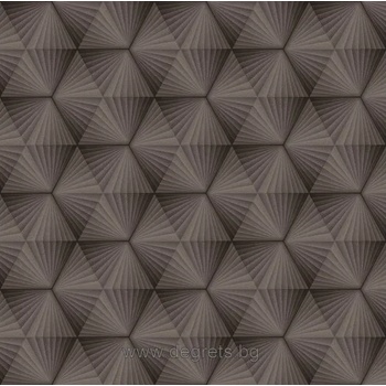 Image 1 of Тапет хартиен Гекса 3d кафяв