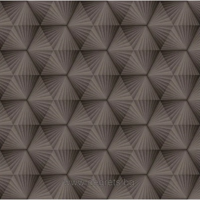 Тапет хартиен Гекса 3d кафяв