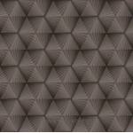  Тапет хартиен Гекса 3d кафяв