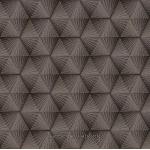  Тапет хартиен Гекса 3d кафяв