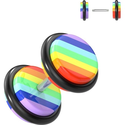 Marre piercing falešný plug gaypride HWPAFX31